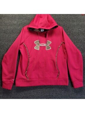Under Armour Pink Storm1 Camo Hoodie Women's Sz L